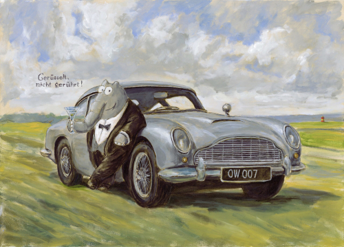 OTTO WAALKES: Gerüsselt, nicht gerührt! (Leinwanddruck)